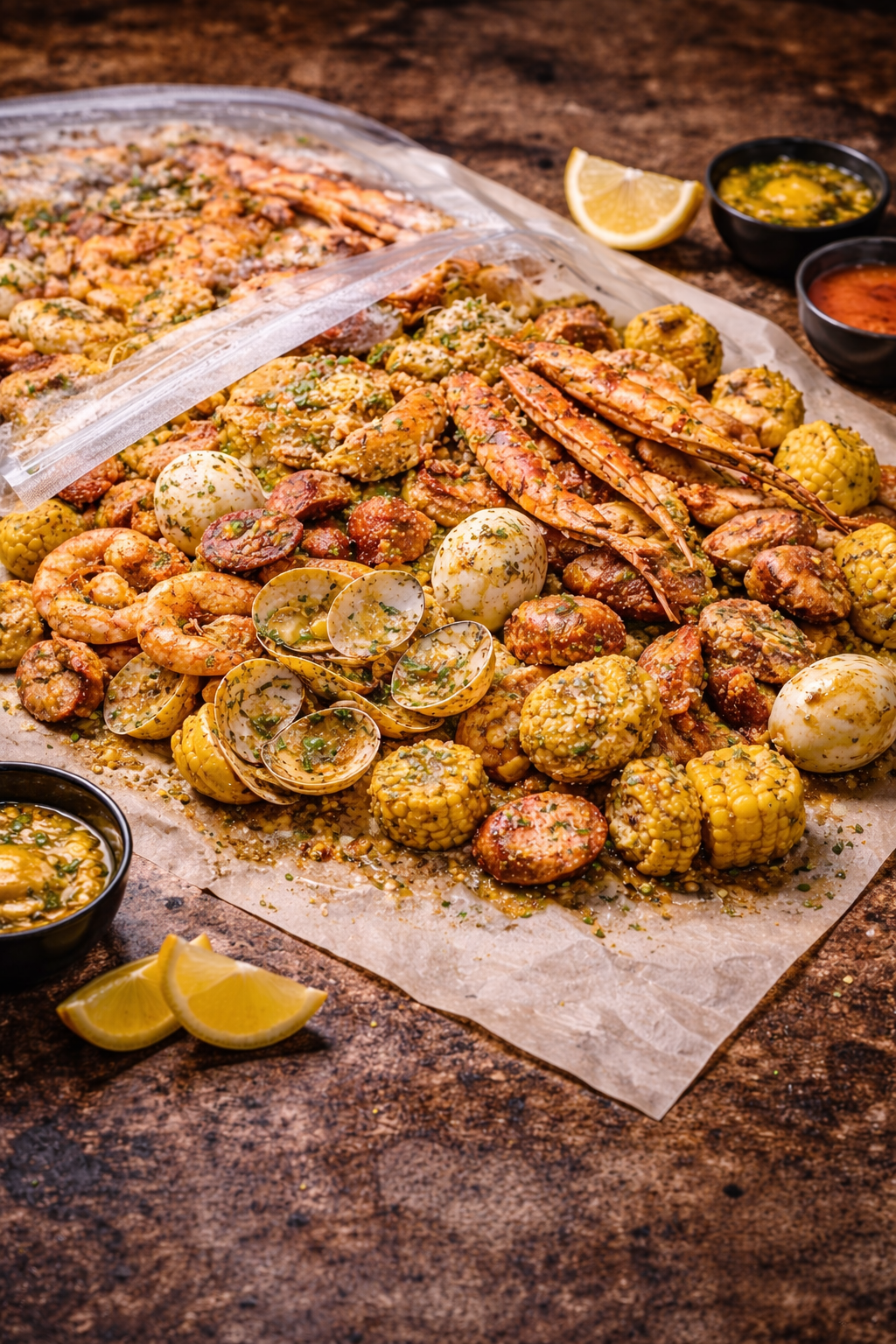 Garlic Butter Seafood Boil Packs