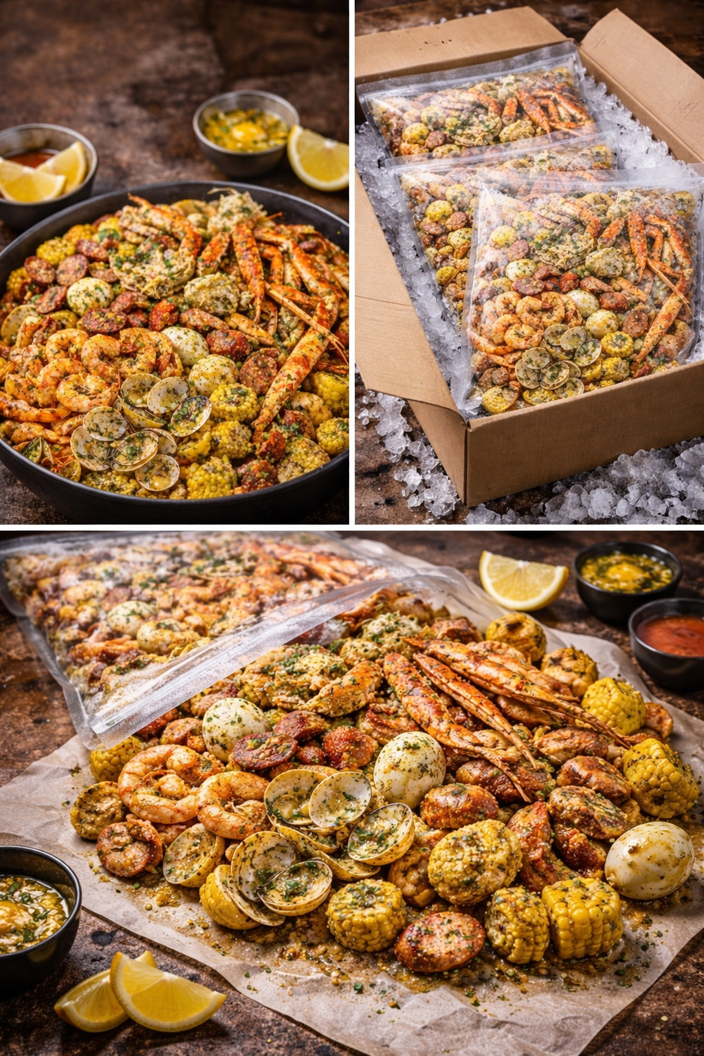 Garlic Butter Seafood Boil Packs